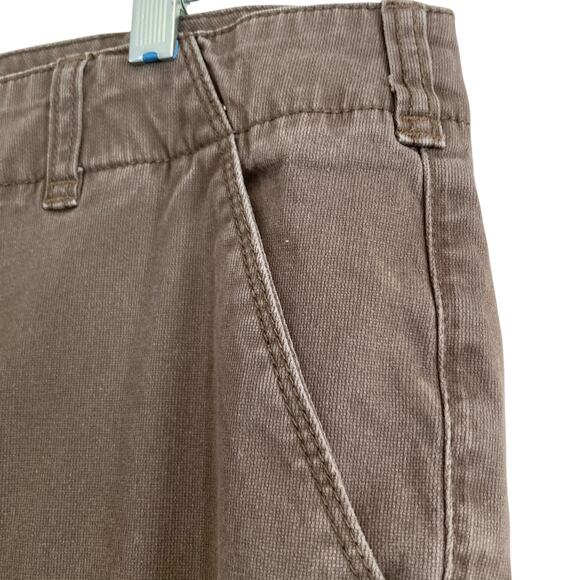Anthropologie Daughters of Liberation Brown Zip Ankle Straight Cargo Pants Sz 34 - Picture 12 of 16
